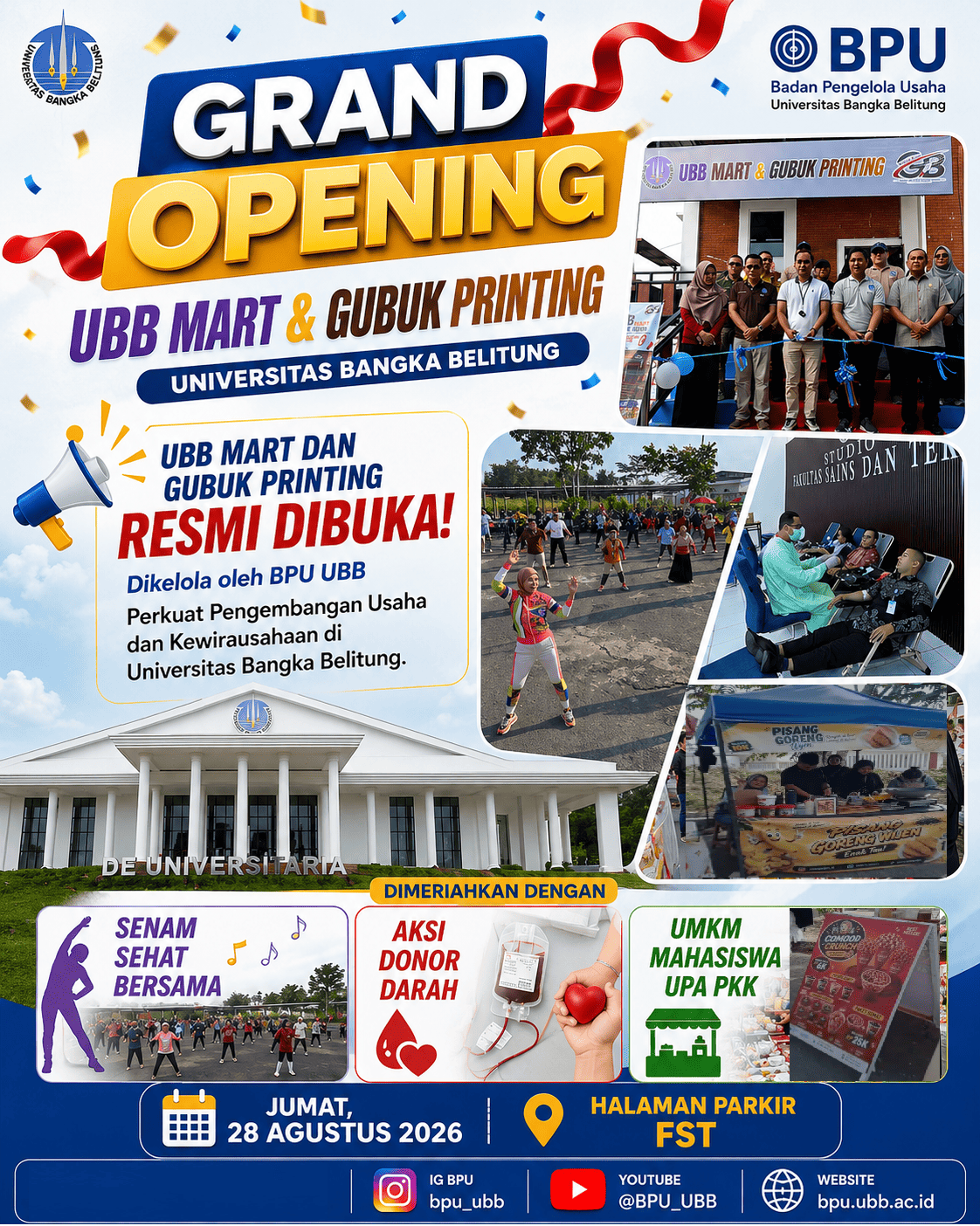 Peresmian UBB Mart dan Gubuk Printing