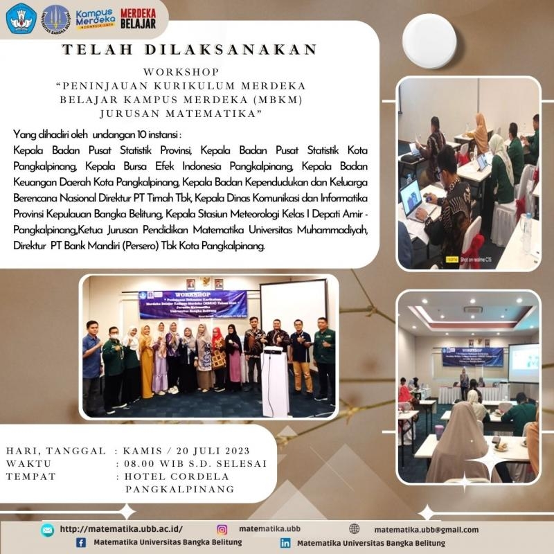 Workshop Peninjauan Dokumen Kurikulum MBKM Tahun 2020 Jurusan Matematika