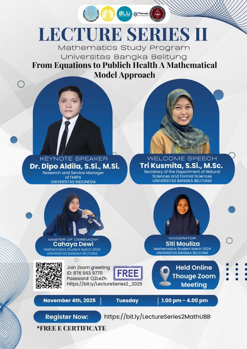 LECTURE SERIES II : From Equations To Public Health  A Mathematical Model Approach