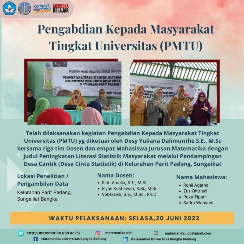 PENGABDIAN KEPADA MASYARAKAT TINGKAT UNIVERSITAS (PMTU)